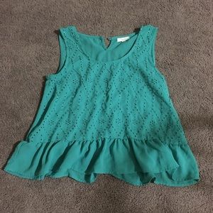 Turquoise Embellished Top